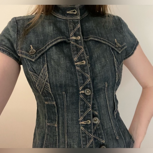 Y2K Jean Jacket/ Shirt! - Picture 6 of 7